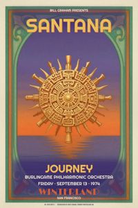 Santana and Journey, September 13, 1974 — Santana, Journey. Concept, not final.